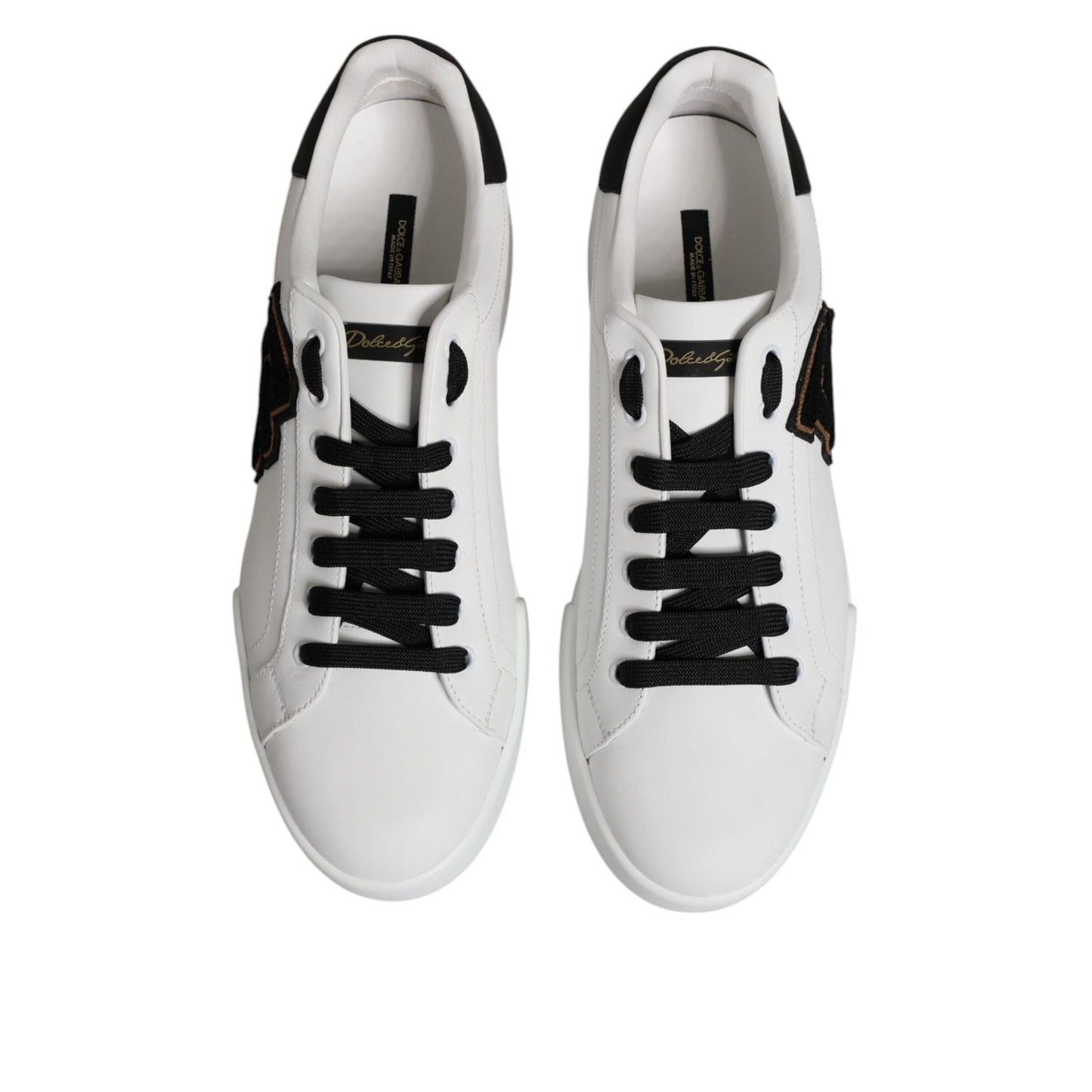 Dolce & Gabbana White DG Logo Portofino Low Top Sneakers Shoes