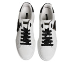 Dolce & Gabbana White DG Logo Portofino Low Top Sneakers Shoes