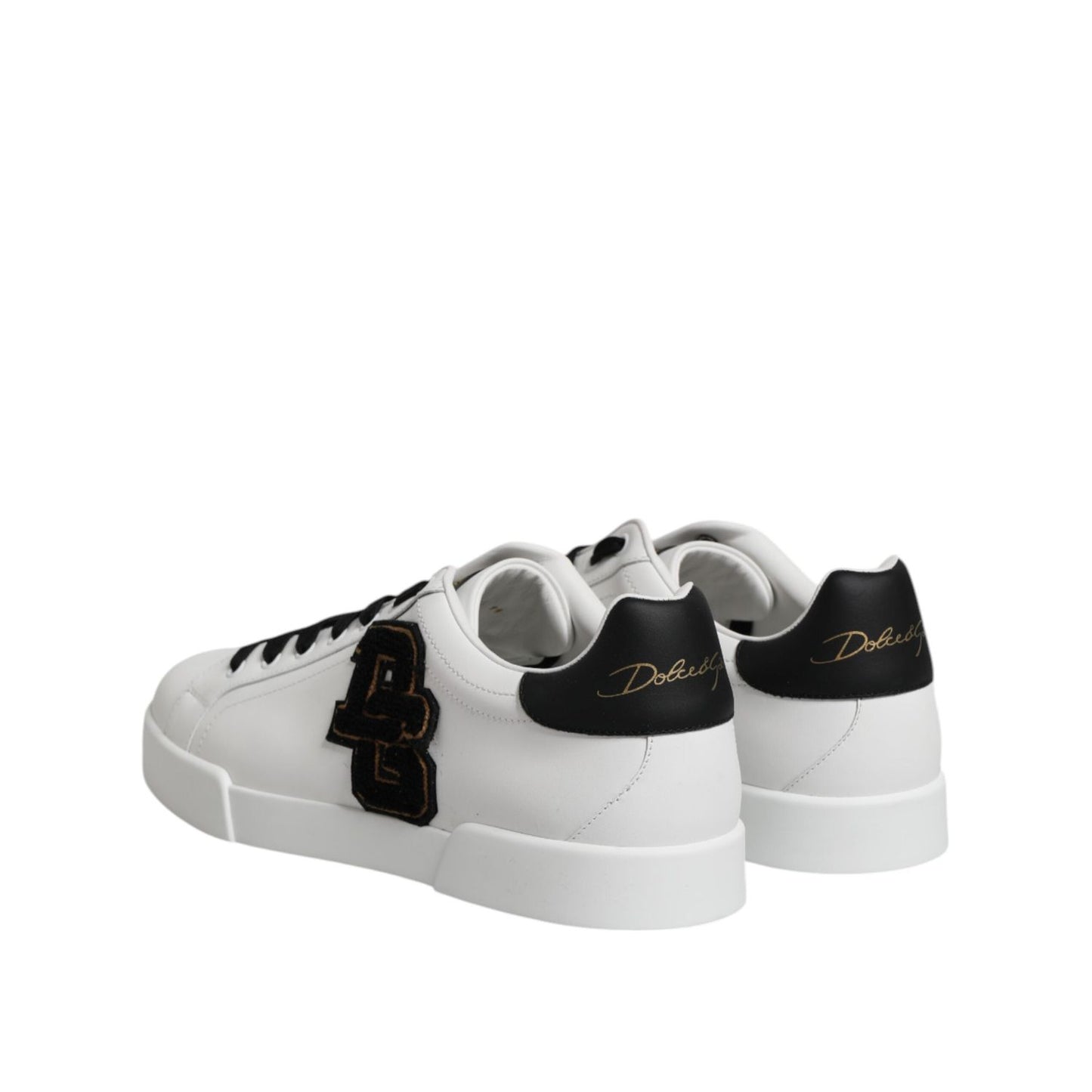 Dolce & Gabbana White DG Logo Portofino Low Top Sneakers Shoes
