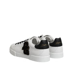 Dolce & Gabbana White DG Logo Portofino Low Top Sneakers Shoes