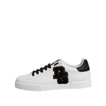 Dolce & Gabbana White DG Logo Portofino Low Top Sneakers Shoes