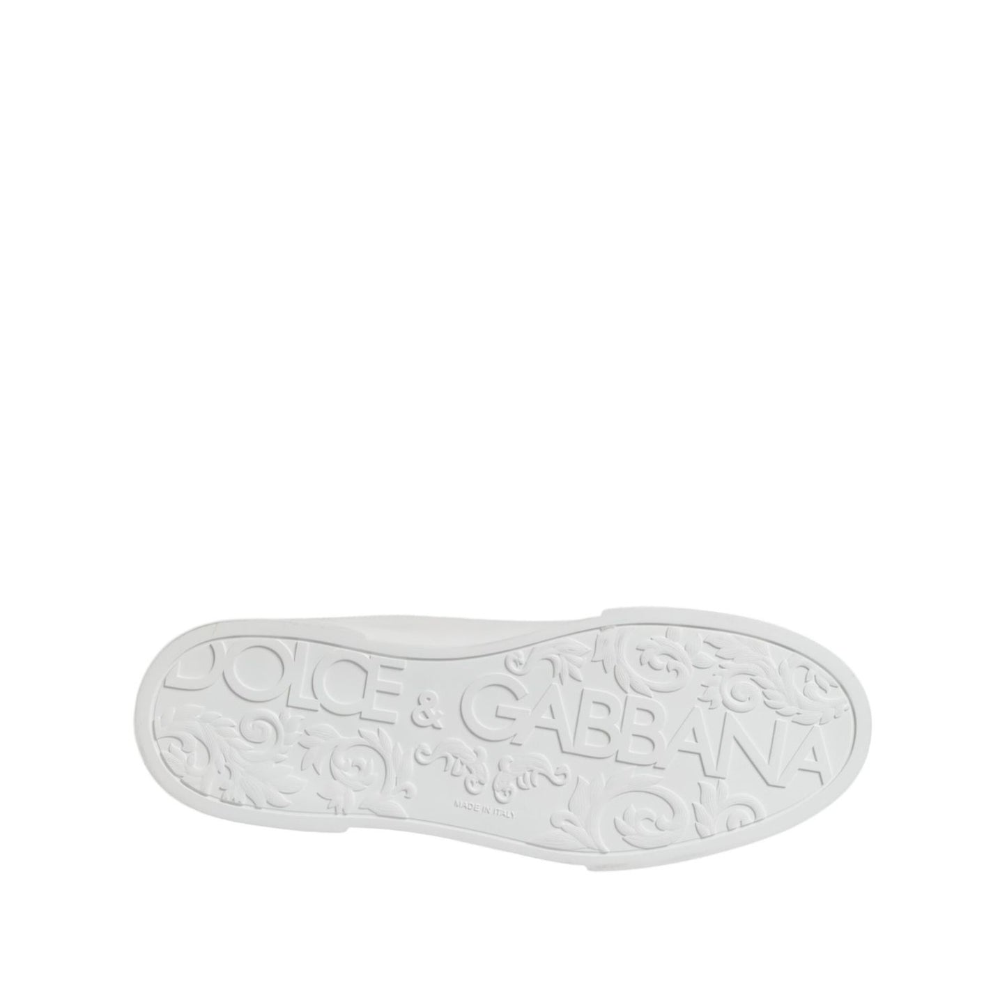 Dolce & Gabbana White DG Logo Portofino Low Top Sneakers Shoes
