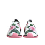 Dolce & Gabbana White Rose Print Sorrento Sneakers Shoes
