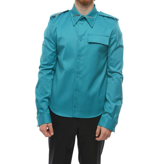 Bottega Veneta Grain De Poudre Wool Shirt BO-8735261098196-IT50 | L