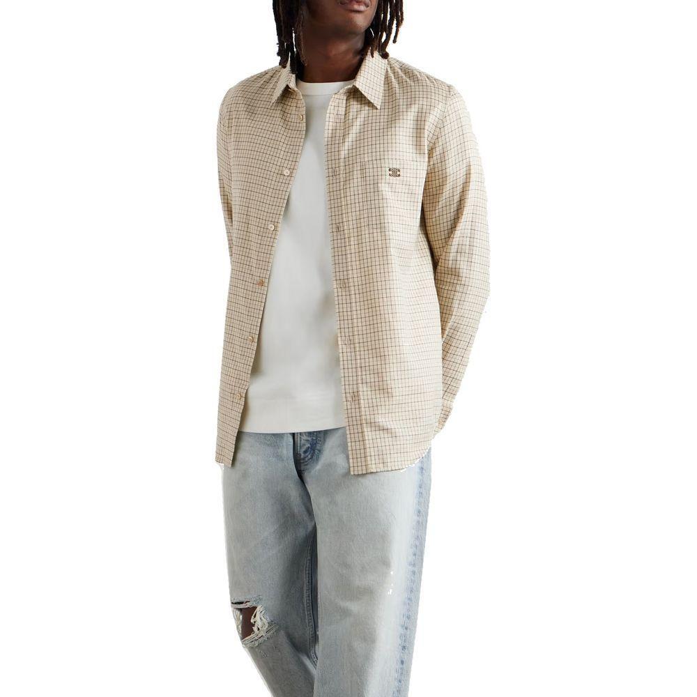 Celine Logo-Embroidered Checked Cotton Shirt CE-8815557148884-42