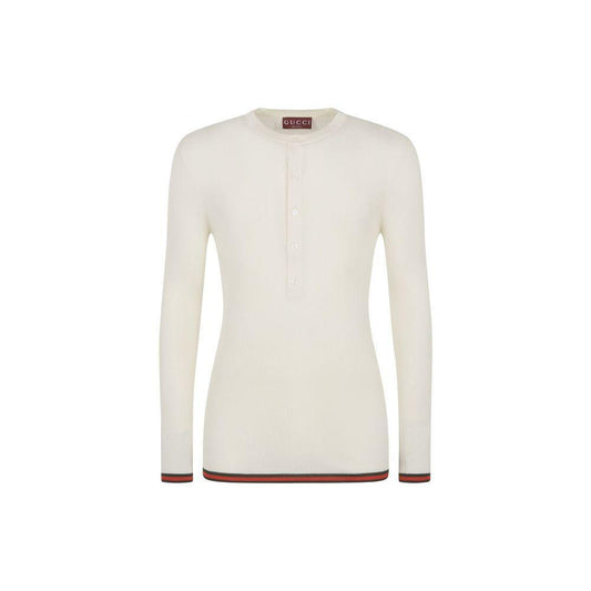 Gucci Ribbed-Knit Silk T-Shirt