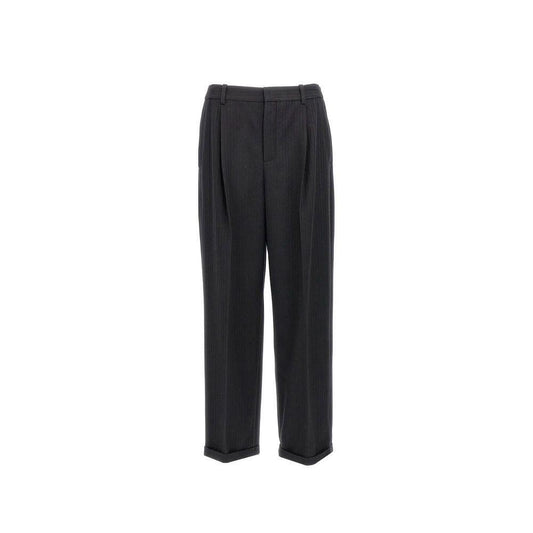 Saint Laurent Cashmere And Wool Flannel 90'S Striped Pants