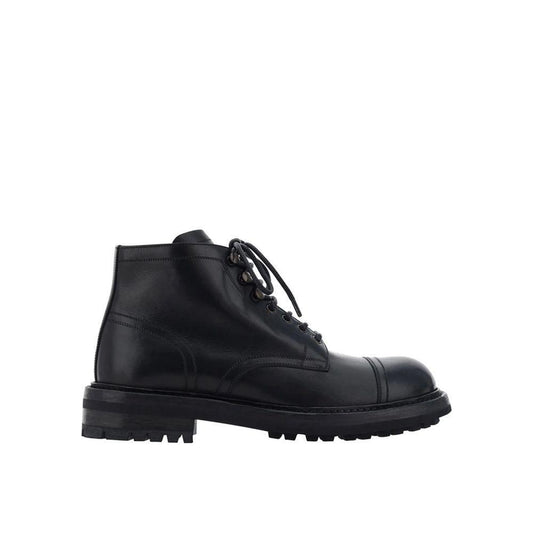 Dolce & Gabbana Lace-Up Leather Boots DO-8735413469396-EU42/US9