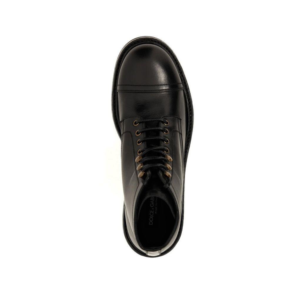 Dolce & Gabbana Lace-Up Leather Boots DO-8735413469396-EU42/US9