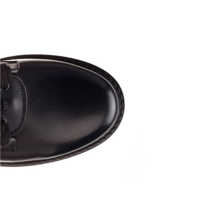 Valentino Garavani Black Calfskin Lace-Up Boots
