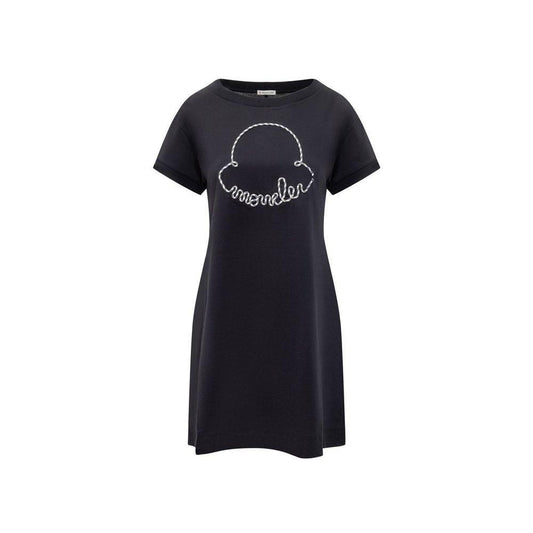 Moncler Cotton Logo Mini Dress MO-8735528354004-S