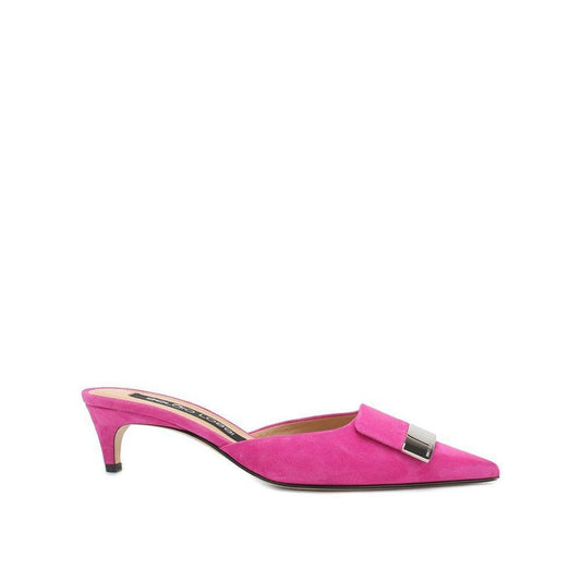 Sergio Rossi Leather Mules SE-8735590875348-EU34.5/US4.5