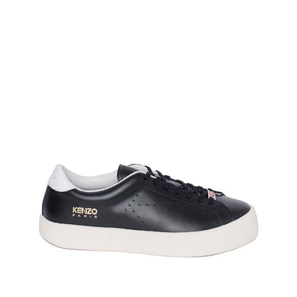 Kenzo Black Calfskin Low Top Sneakers