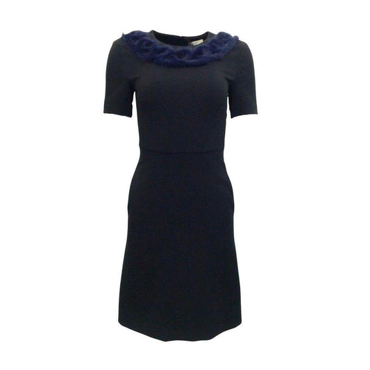 Fendi Knitted Mink Collar Dress FE-8736389333204-36