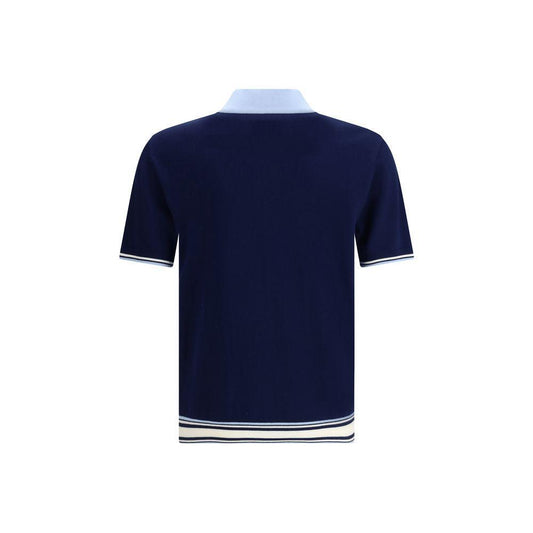 Casablanca Merino Wool Polo Shirt CA-MPF25KW100201BLUE-XL