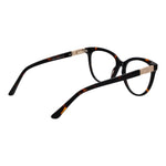Guess Brown Women Glasses Frame in acetate, cat eye style, full-rim with demo lenses, spring hinge, size 54-16-140, brown color.