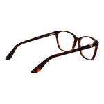 Side view of Guess Brown Women Glasses Frame in acetate, full-rim rectangle style with spring hinge, 56-15-140 size.