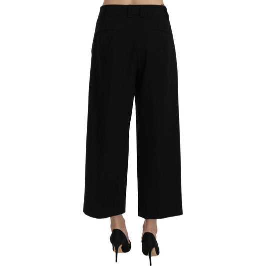Dolce & Gabbana Black Print Trousers Pants PAN61197-40