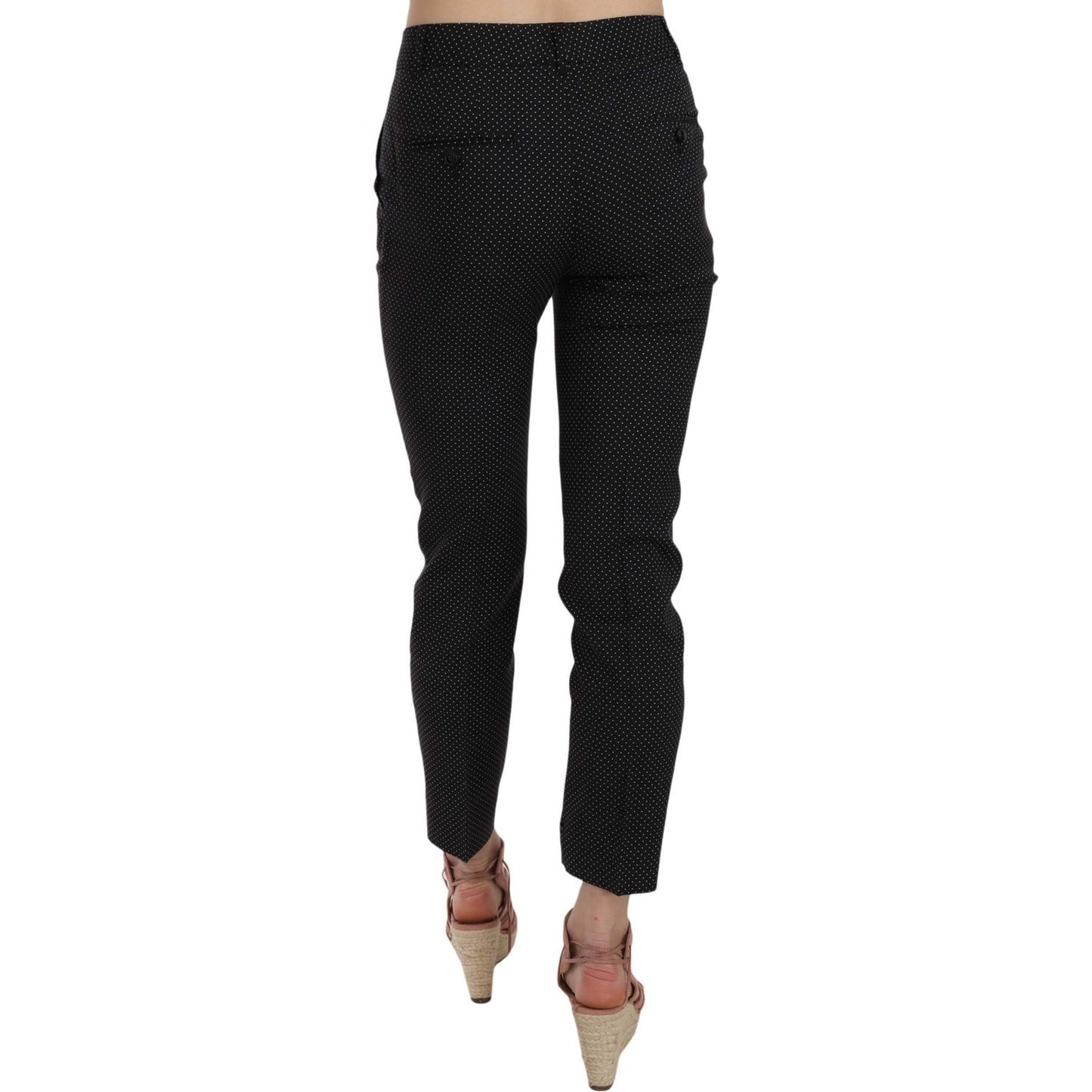 Dolce & Gabbana Polka Dot Slim Capri Trousers Tapered Pants PAN70012-38