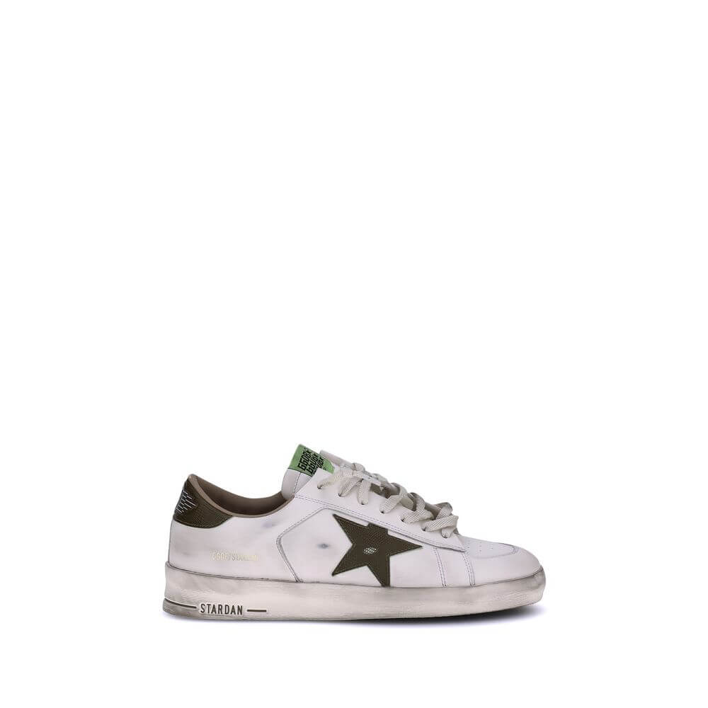 Golden Goose White Calf Leather Bos Taurus Low Top Sneakers