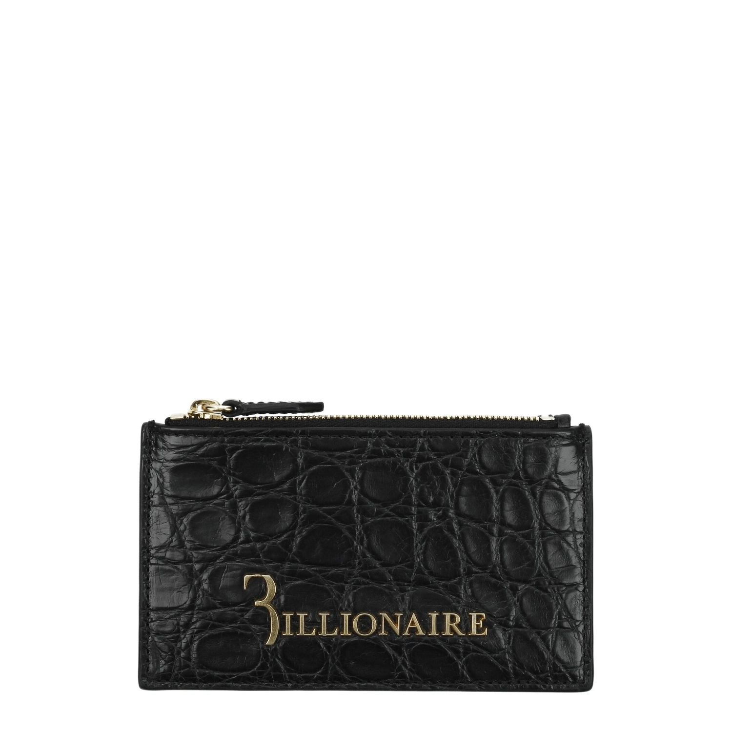 Billionaire Italian Couture Black Crocodile Cardholder