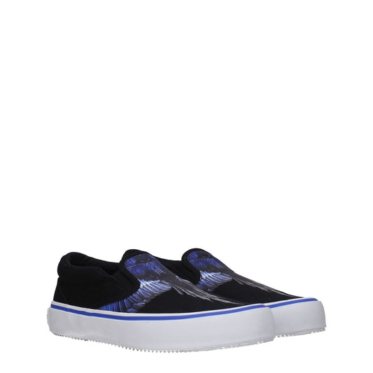 Marcelo Burlon Black Fabric Slip-On Loafers