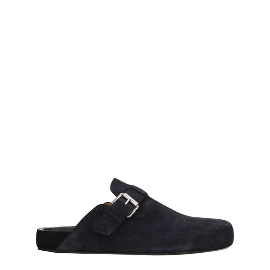 Isabel Marant Black Leather Slippers Sandals IS-8547290775817-EU42/US9