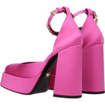 Versace Pink Satin Platforms Pumps VE-8547315286281-EU36.5/US6.5