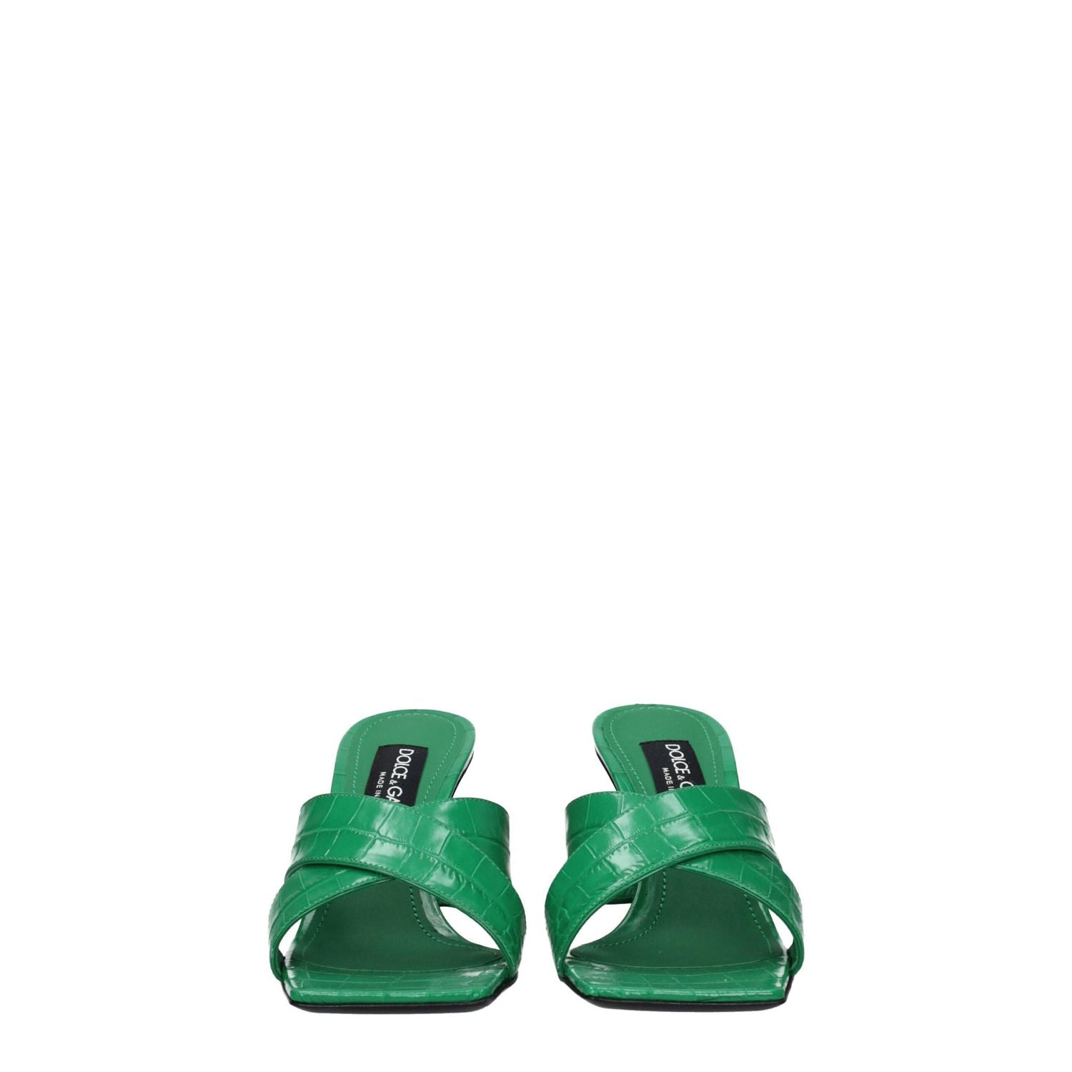 Dolce & Gabbana Green Leather Sandals