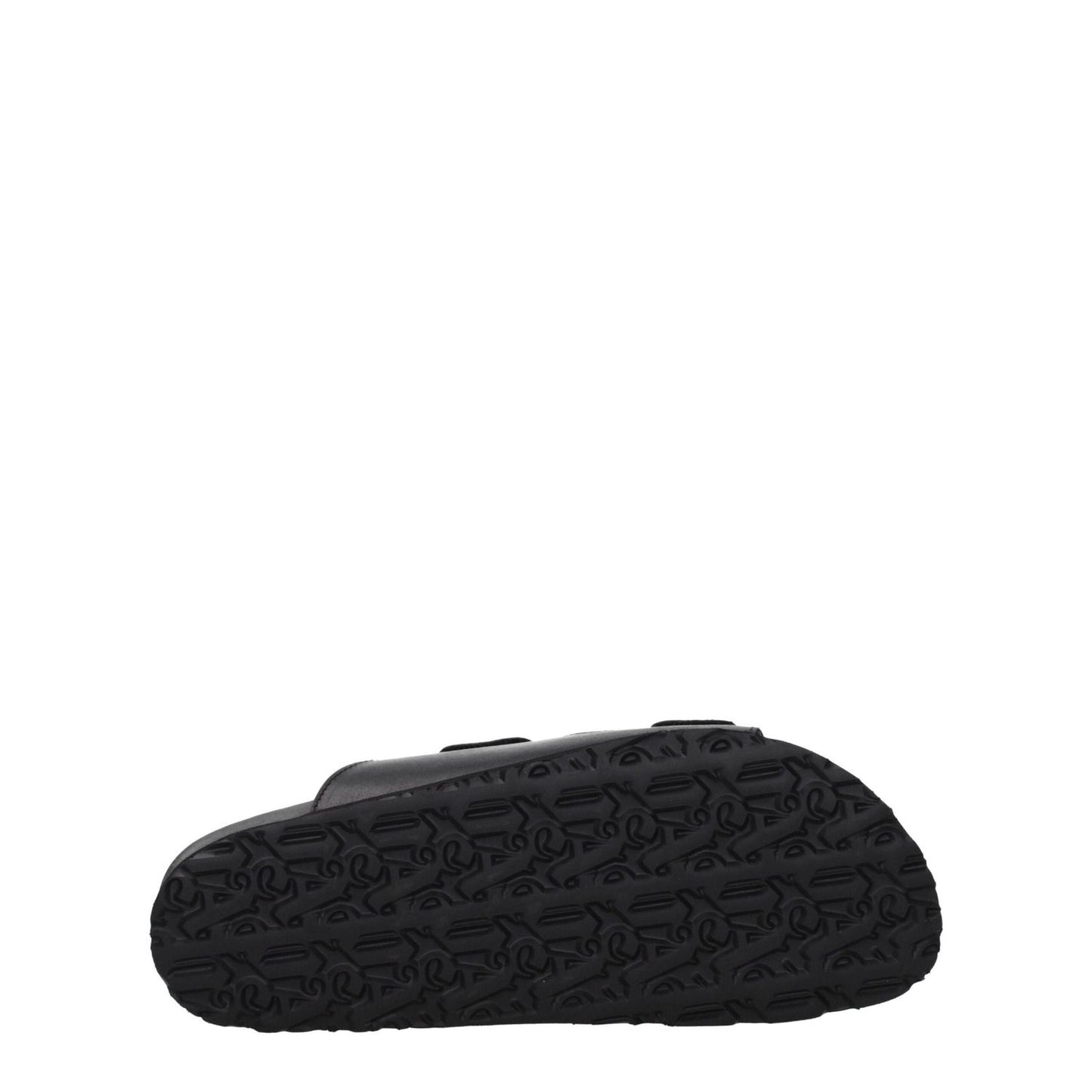 Palm Angels Black Leather Slippers Sandals