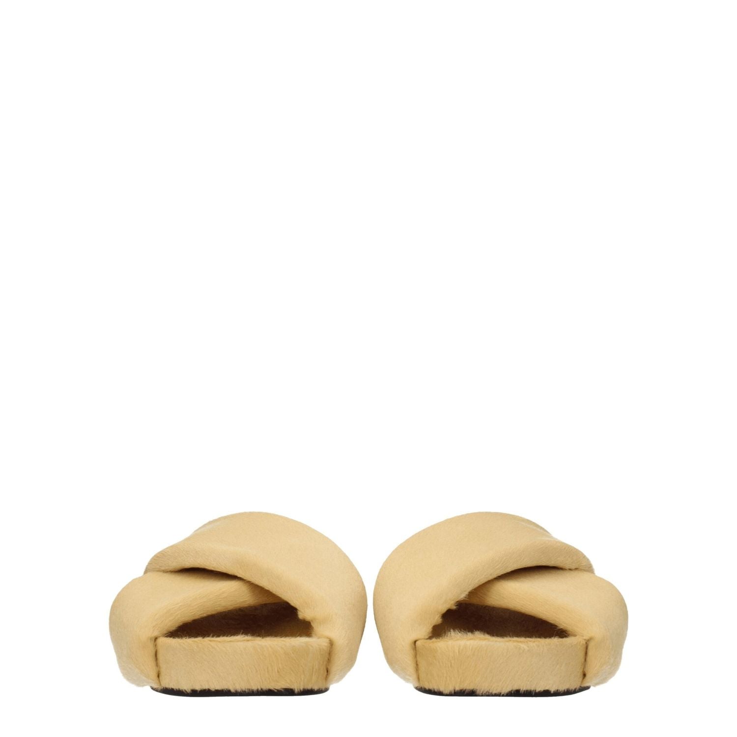 Jil Sander Beige Horsehair Slippers