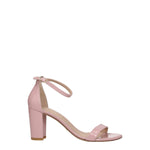 Stuart Weitzman Pink Leather Stiletto Heels Sandals