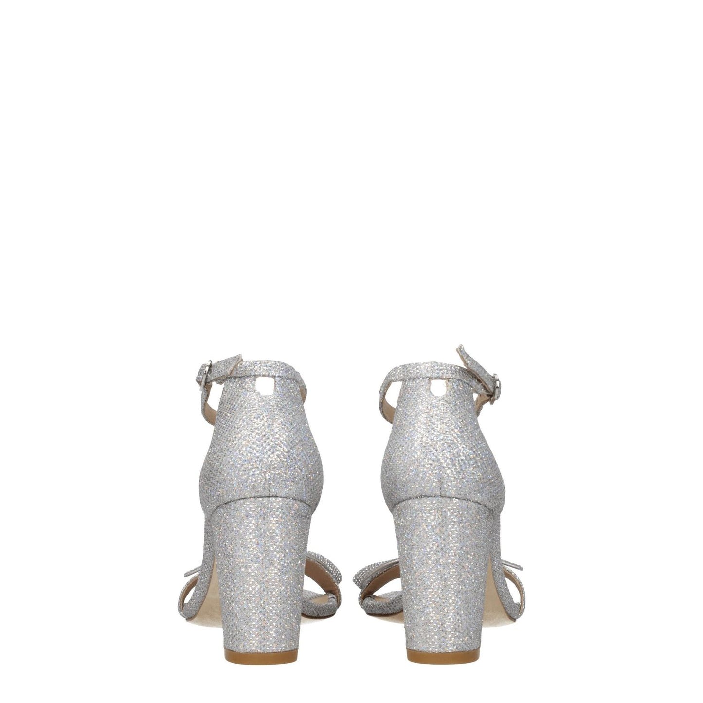 Stuart Weitzman Gray Fabric Platform Sandals