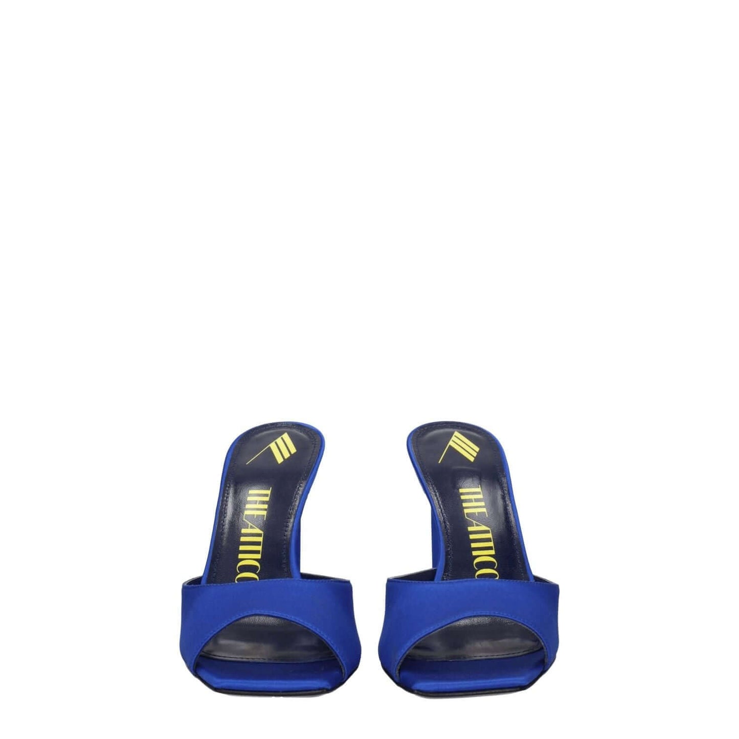 The Attico Blue Satin Stiletto Heel Sandals