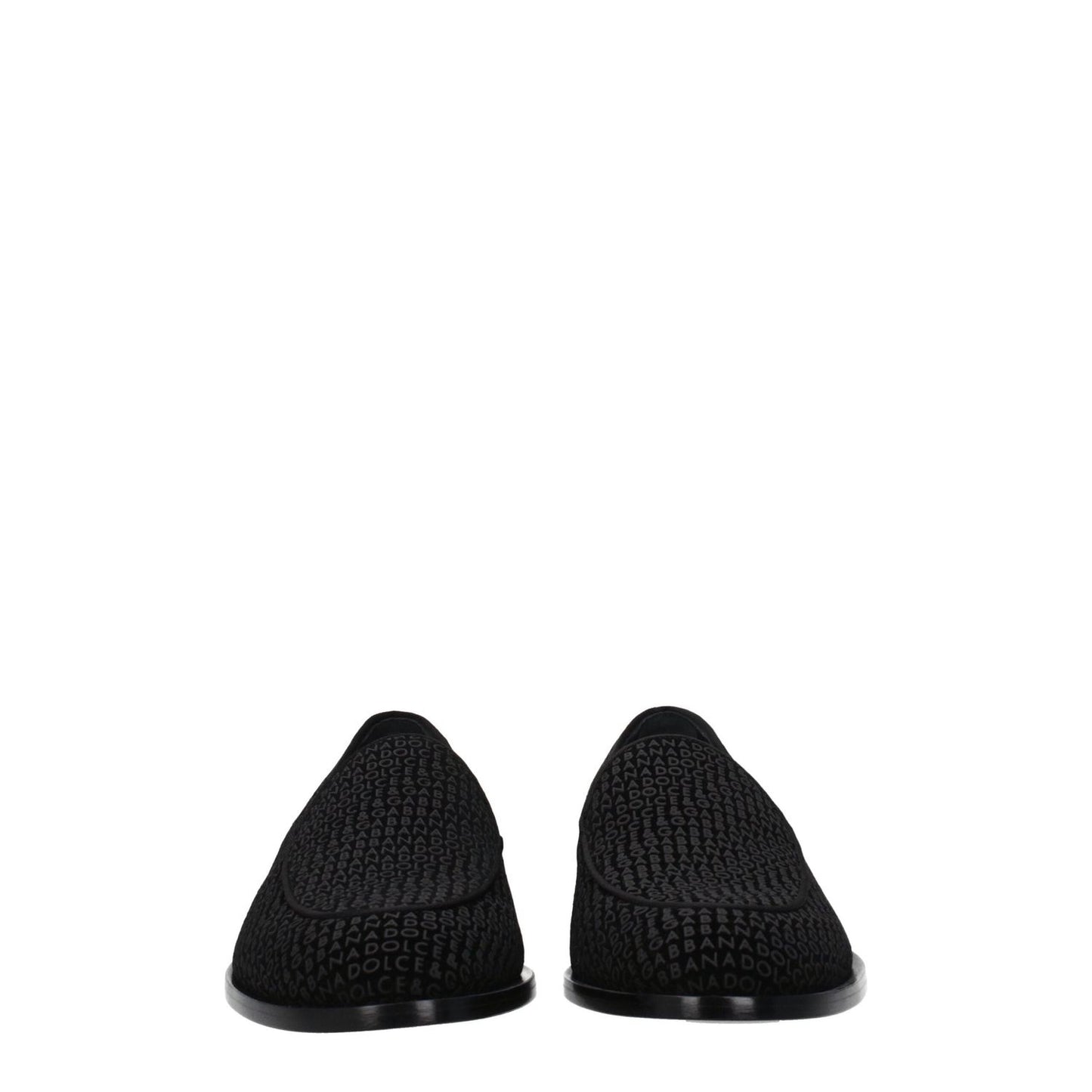 Dolce & Gabbana Black Velvet Slip-On Loafers DO-8547405758729-EU40/US7
