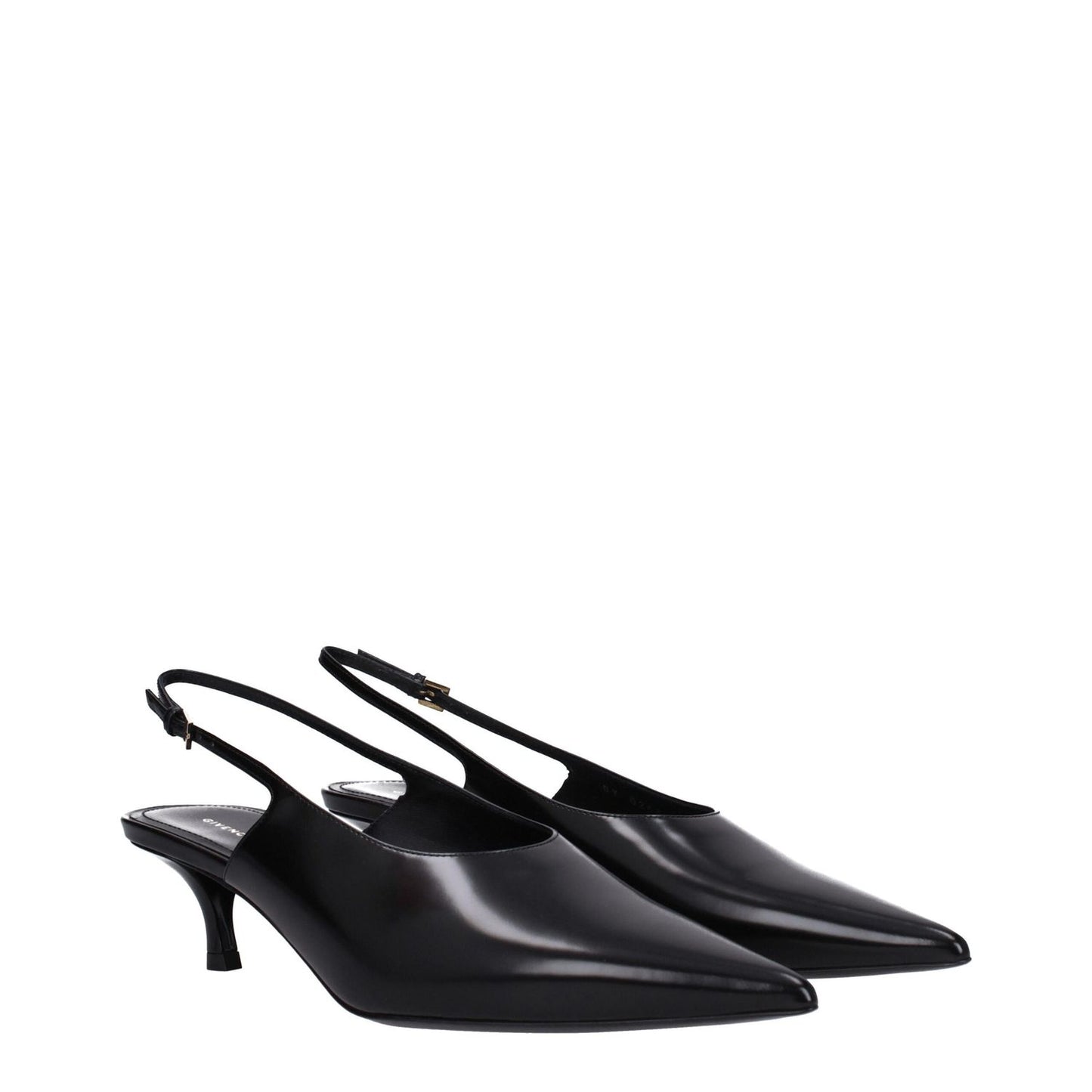 Givenchy Black Leather Mid Heel Pumps