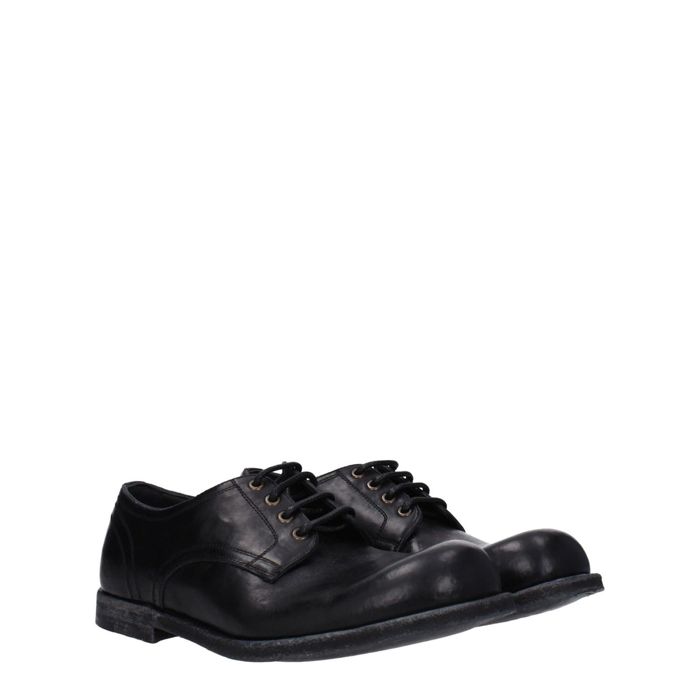 Dolce & Gabbana Black Leather Oxfords And Derbies
