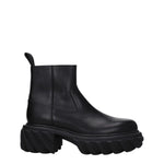 Off-White Black Leather Ankle Boots OF-8547450749193-EU41/US8
