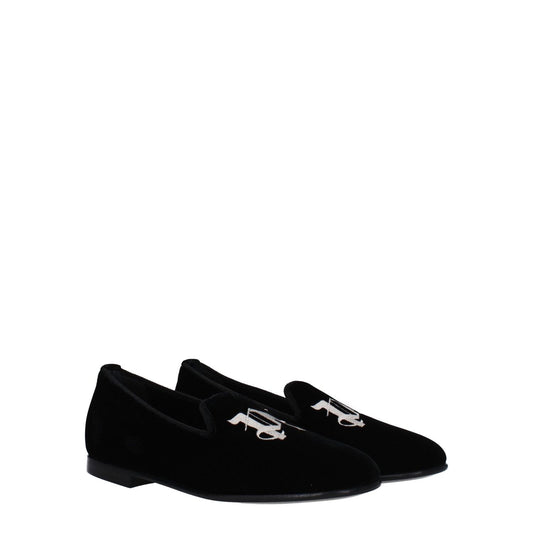 Palm Angels Black Velvet Slip-On Loafers PA-8547450683657-EU36/US6