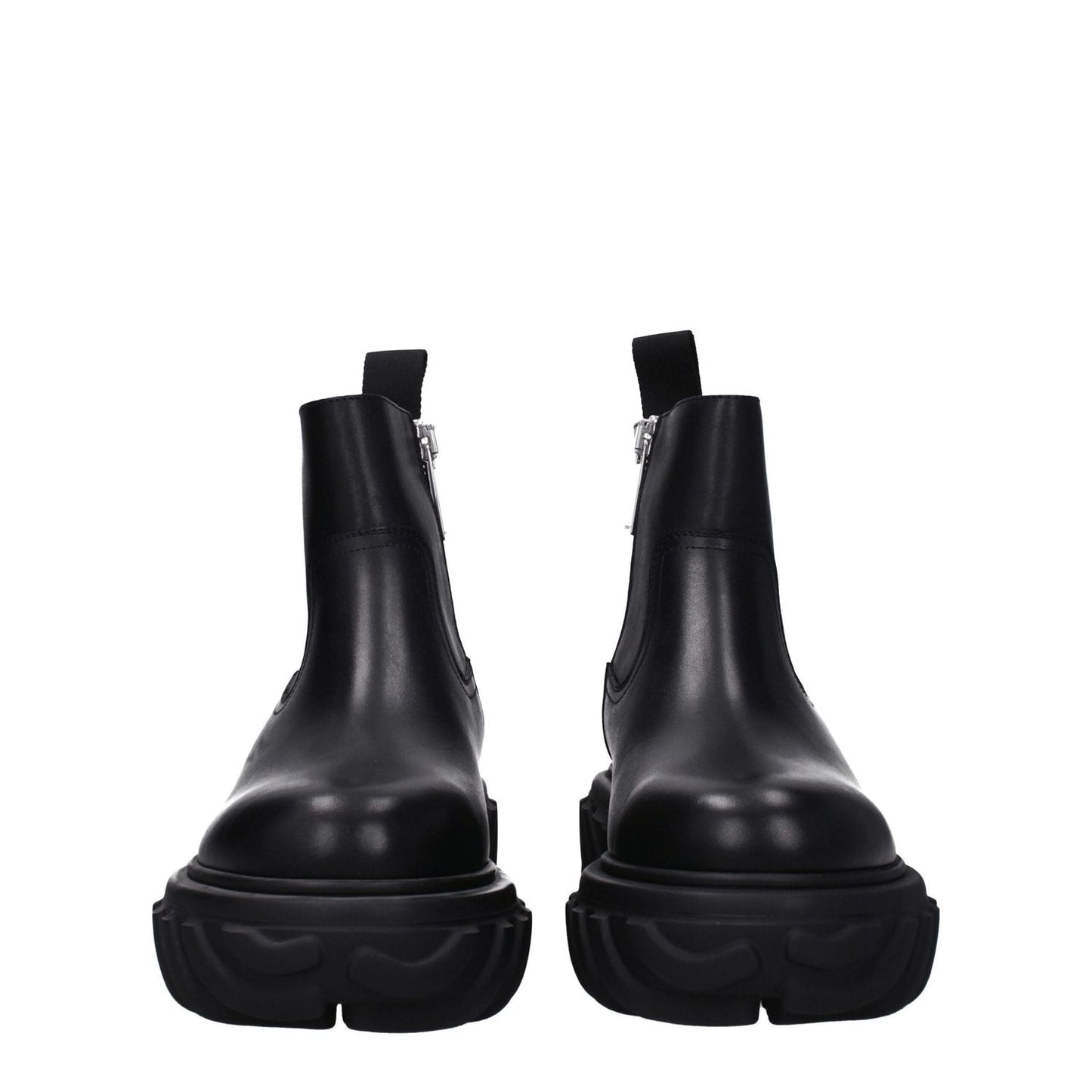 Off-White Black Leather Ankle Boots OF-8547450749193-EU41/US8