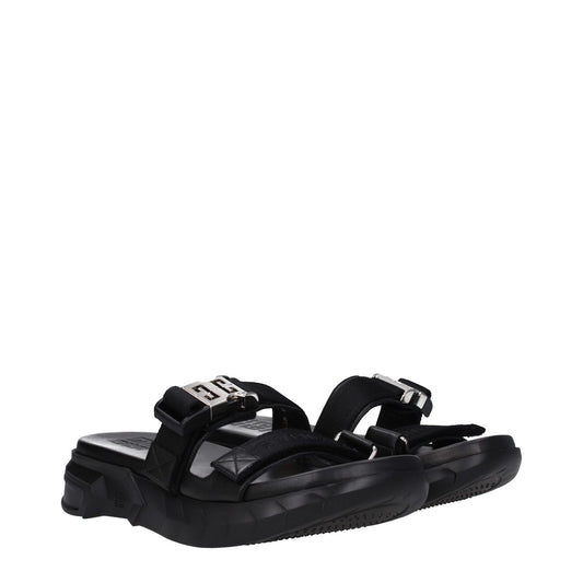 Givenchy Black Fabric Slippers Sandals GI-8580301783305-EU40/US7