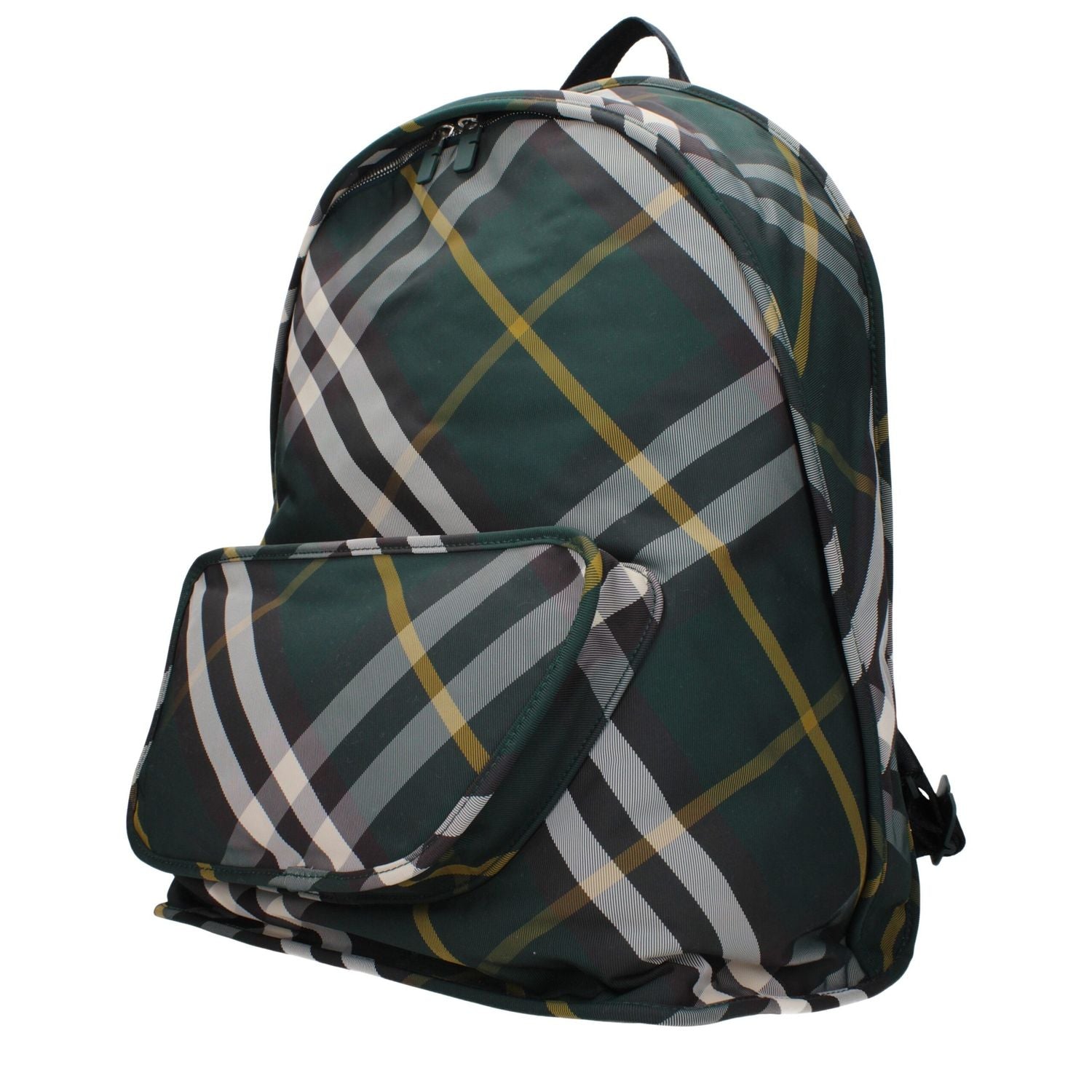 Burberry Green Fabric Large Backpack