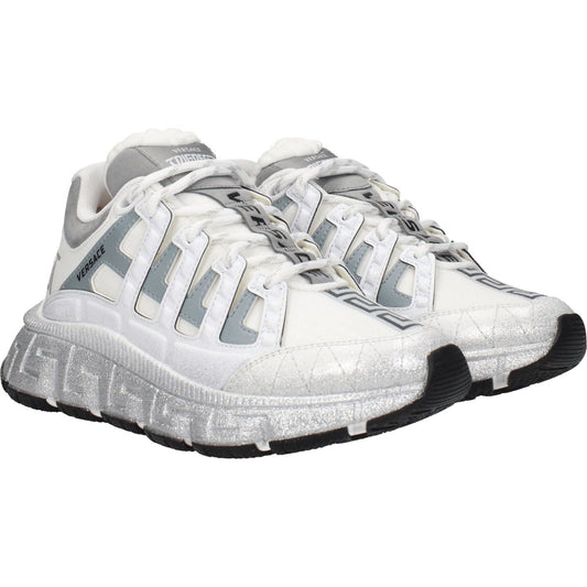 Versace White Fabric Athletic Sneakers VE-8547404349705-EU35.5/US5.5