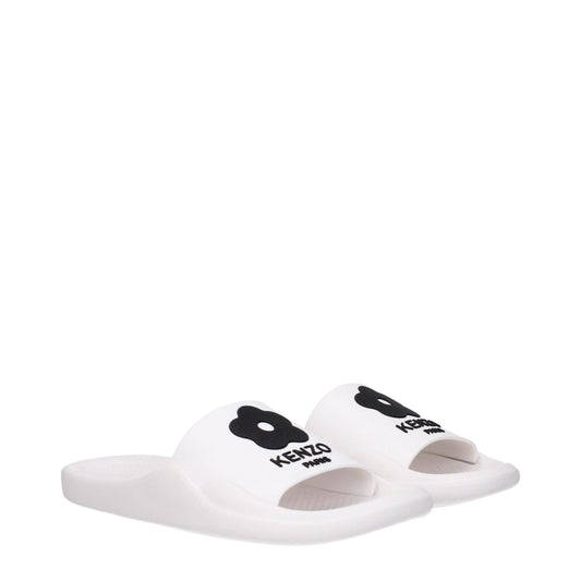 Kenzo White Cotton Slippers Sandals KE-9312232702217-EU36/US6