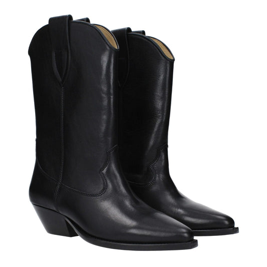 Isabel Marant Black Leather Ankle Boots IS-9490901696777-EU36/US6