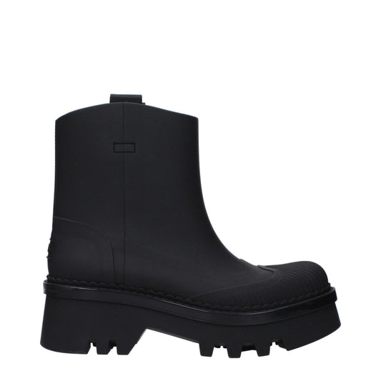 Chloé Black Cotton Ankle Boots CH-9492835500297-EU37/US7
