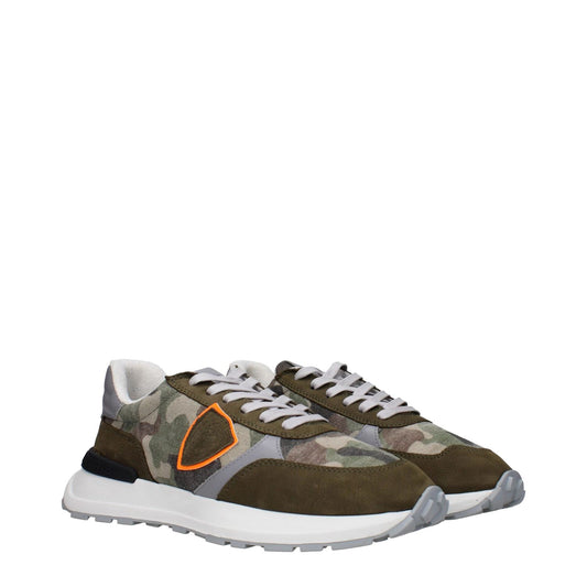 Philippe Model Green Fabric Chunky Sneakers PH-15090037555465-EU40/US7