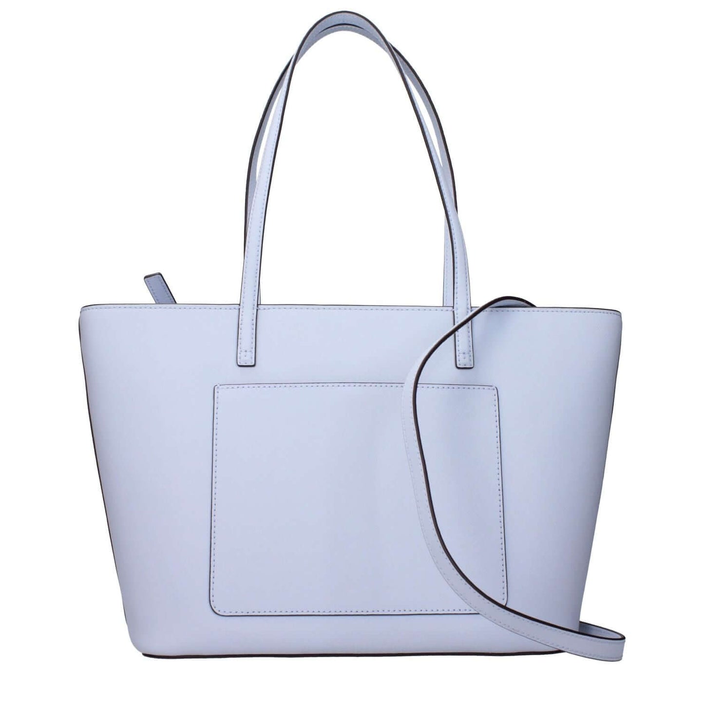 Tory Burch Light Blue Leather Shoulder Bag with adjustable and removable strap, front logo, MPN 159586401, product code F83365.