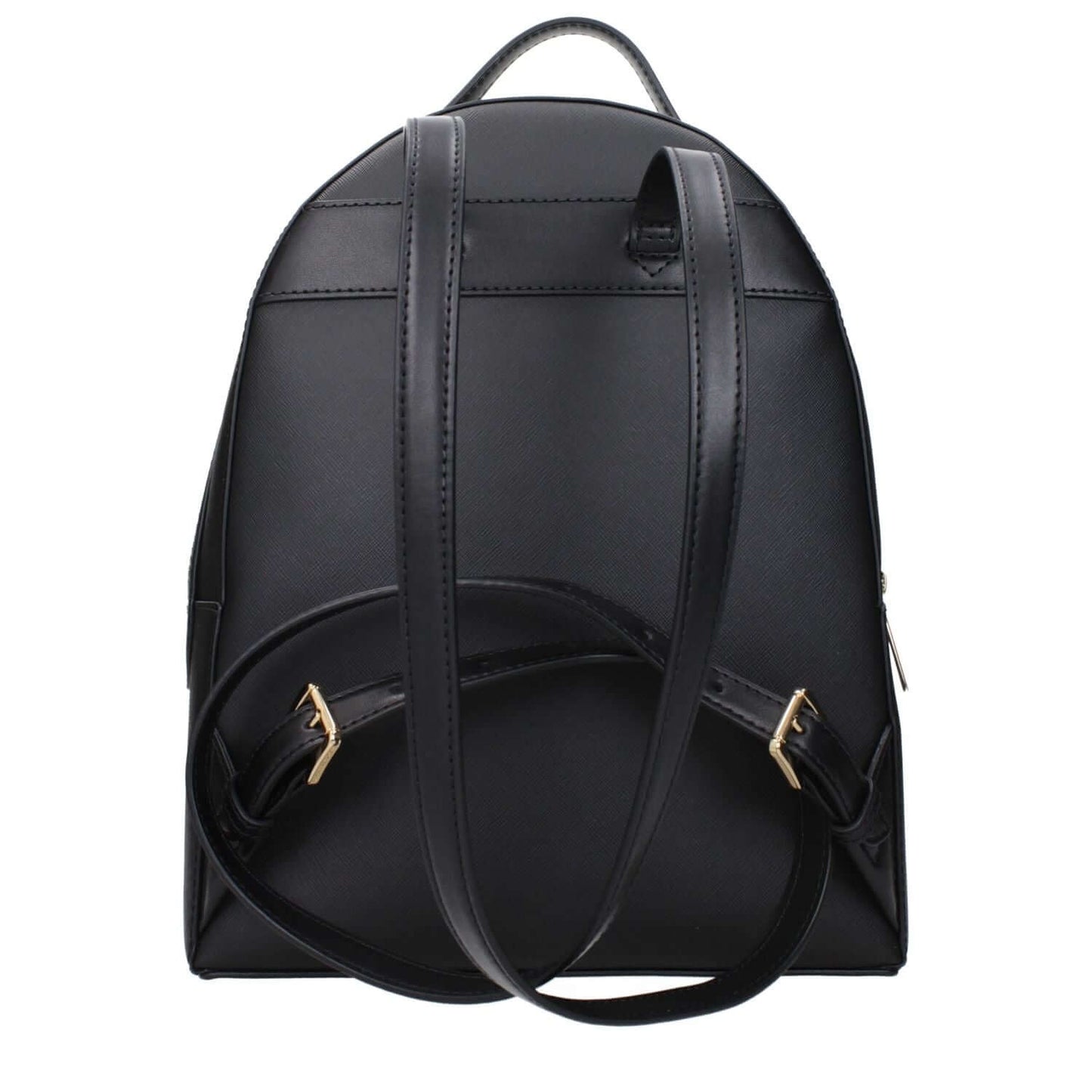 Michael Kors Black Leather Backpack with adjustable straps and front logo, MPN 35F3G6HB6LBLACK, code F83403