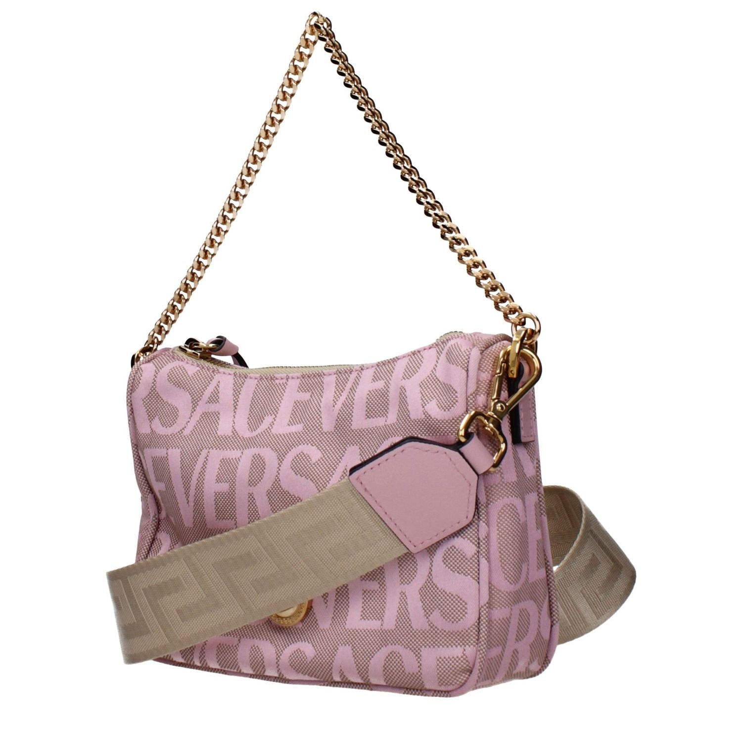 Front view with bag zipped and handles upright.